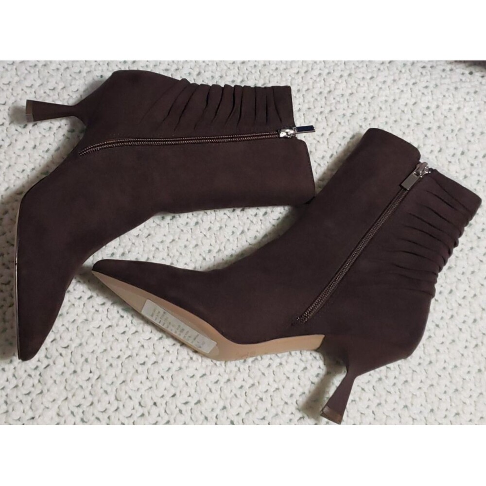 ZAC Zac Posen Womens Nathan Fashion Boot w/Rouched Back Size 6 Dark Brown NEW